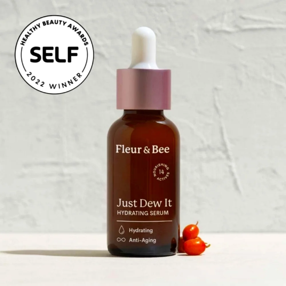 NIB Fleur & Bee Just Dew It Hydrating Anti-Aging Serum 1.0 fl oz - Picture 1 of 3